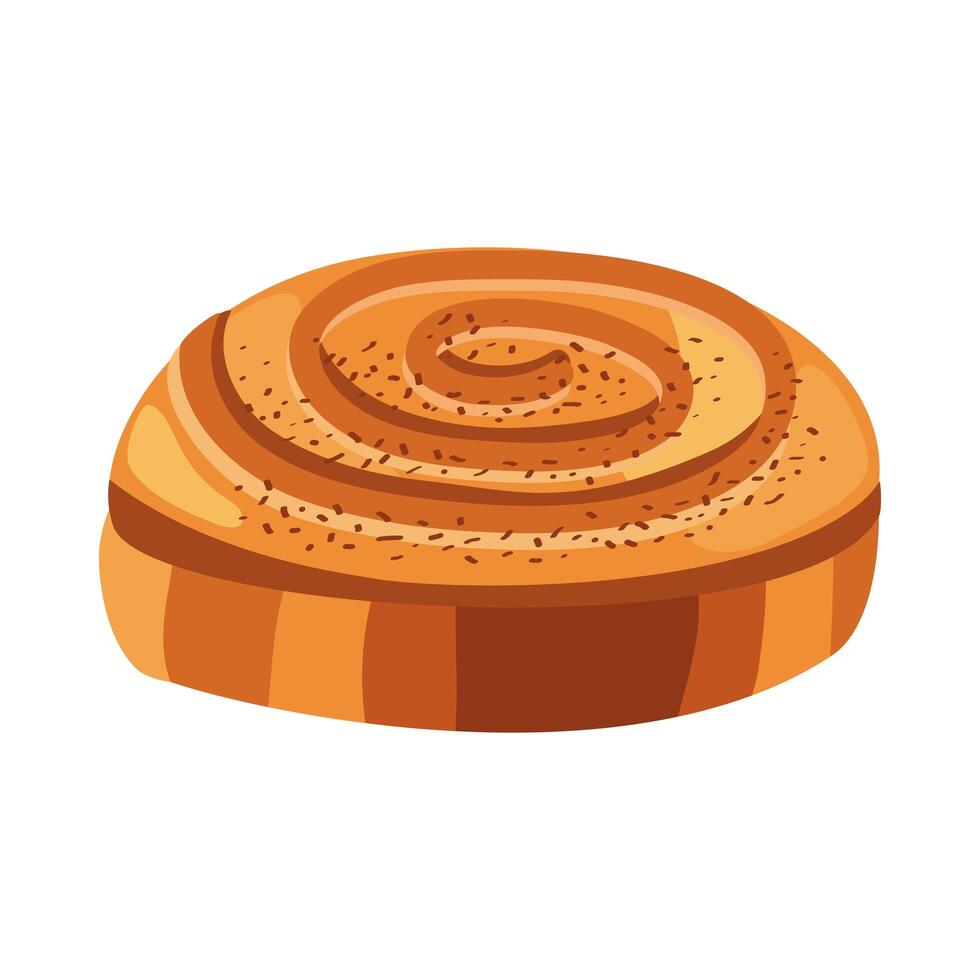 sweet spiral bread vector