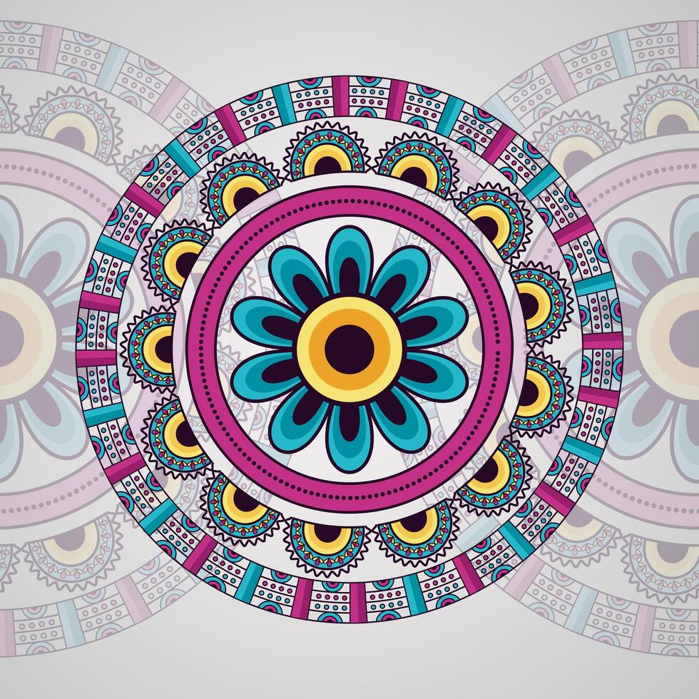 mandala vintage decorative ethnic element traditional vector