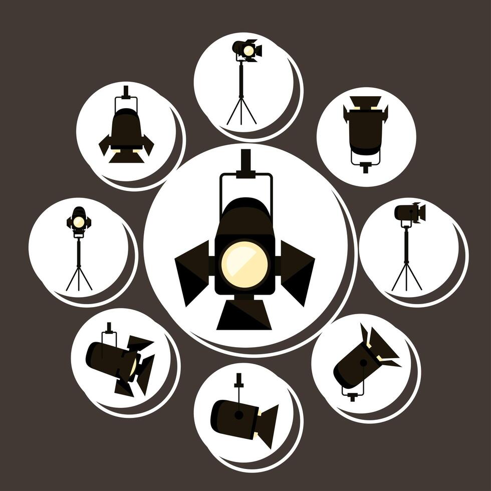 spotlights symbol group vector