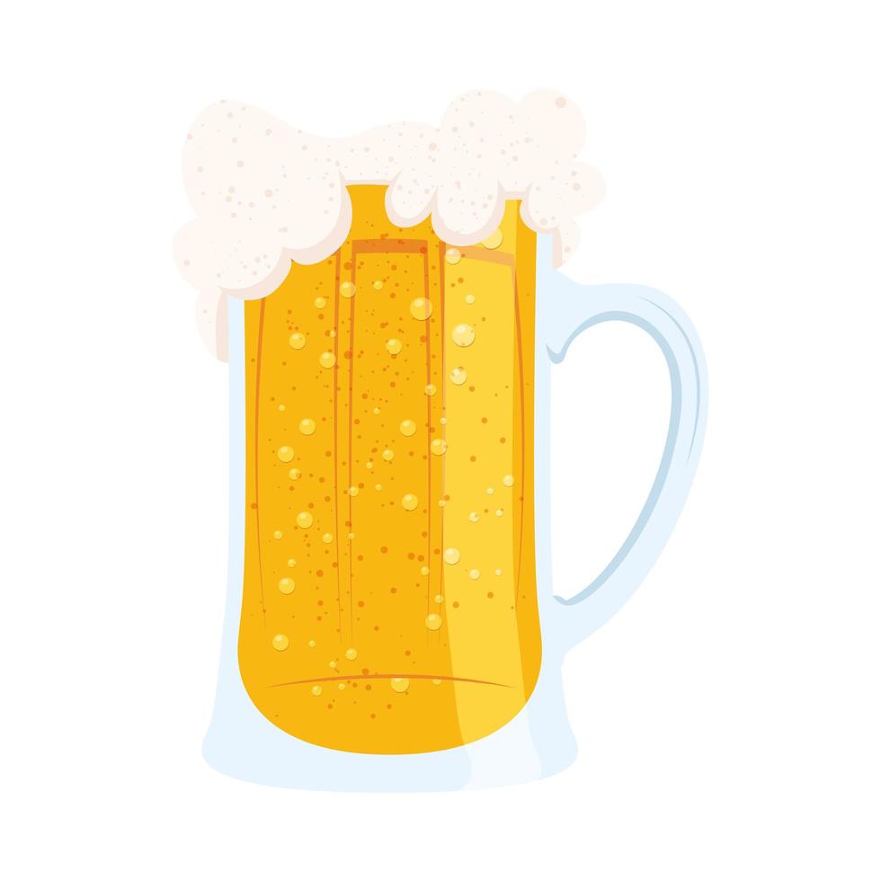 vaso aislado de diseño vectorial de cerveza vector
