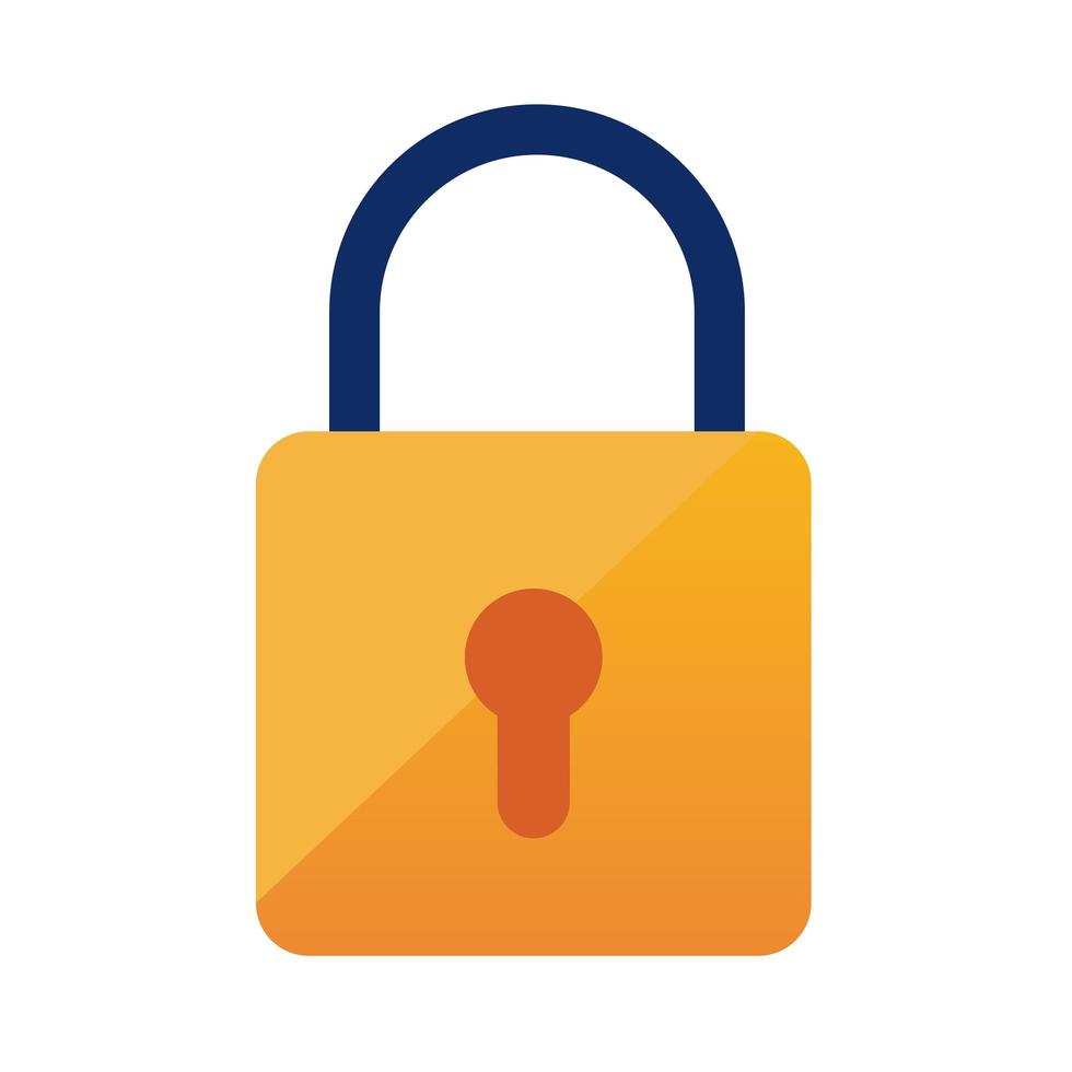 Security padlock icon vector