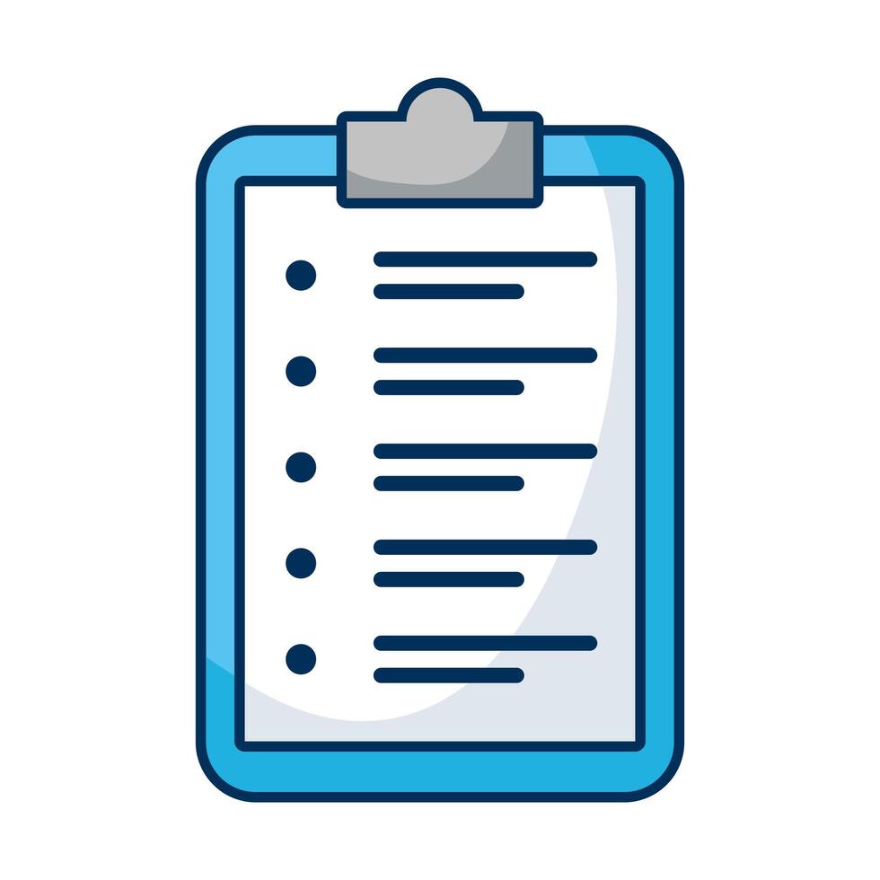 checklist clipboar document isolated icon vector