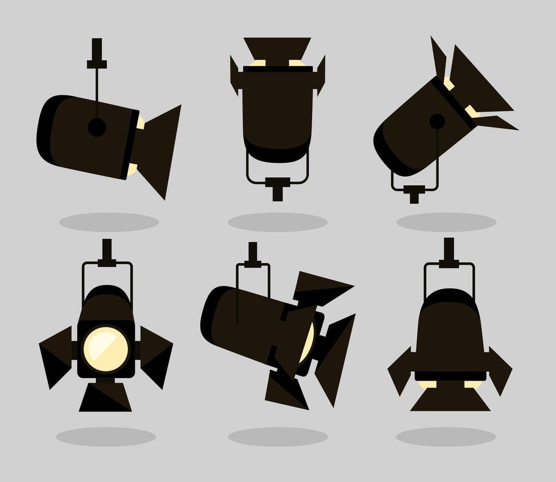 spotlights symbol collection vector