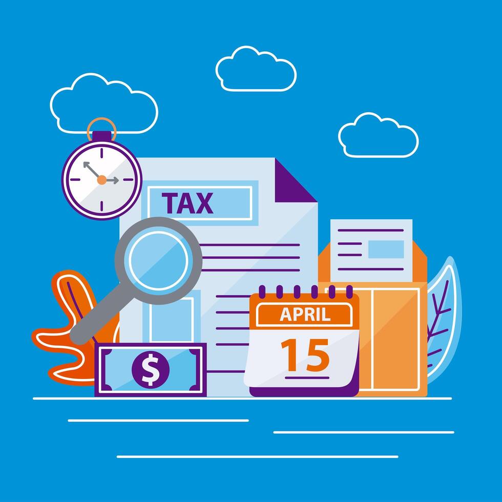 tax icon collection vector