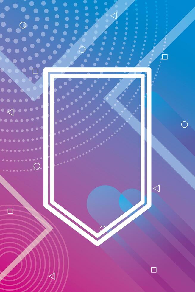 purple vibrant colors background with shield vector