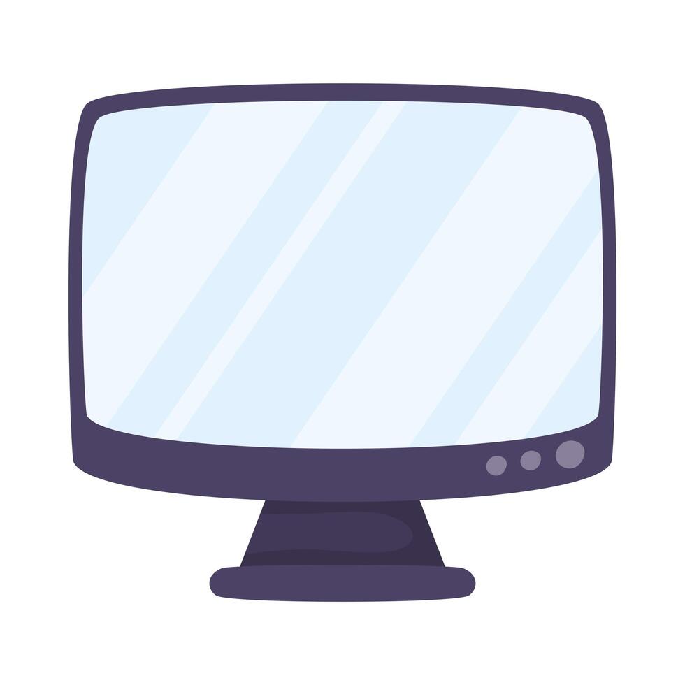 desktop computer monitor isolated icon vector