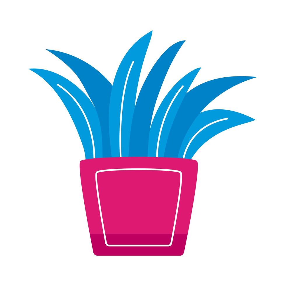 Plant inside pot vector