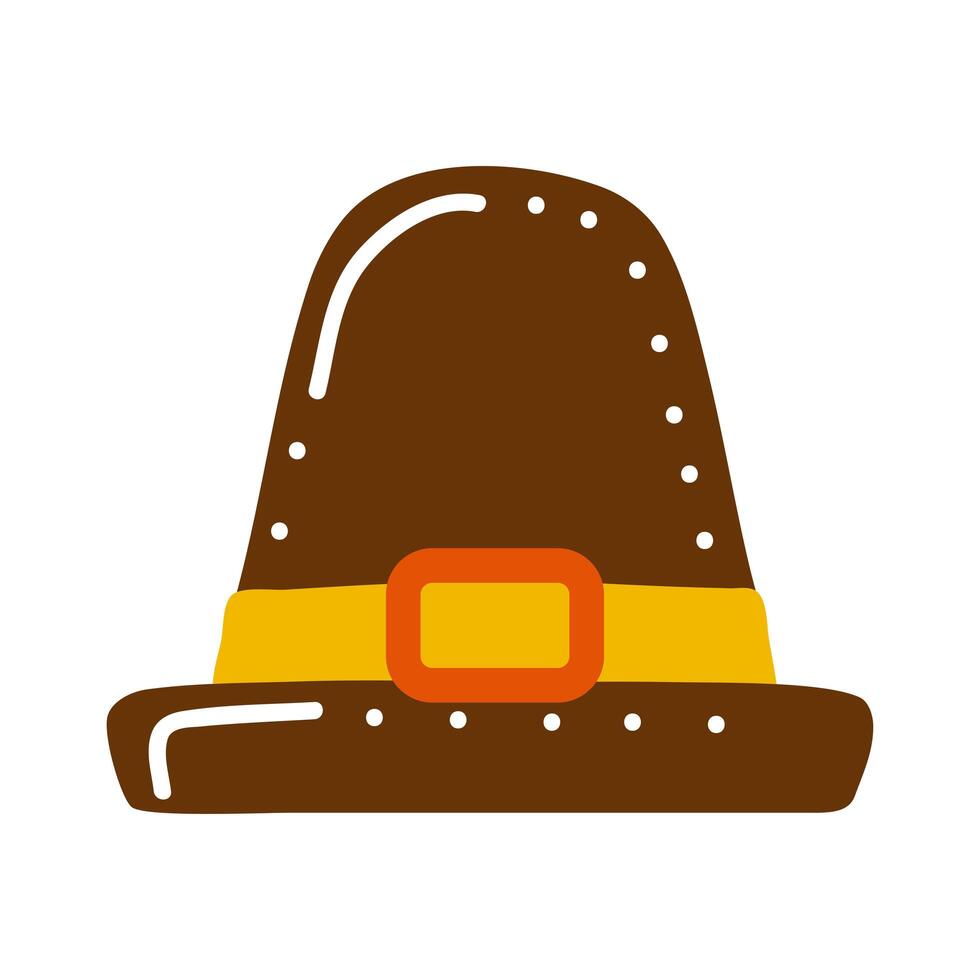 accesorio de sombrero de peregrino vector