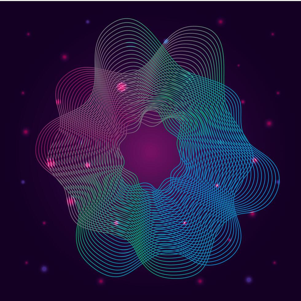 black waves sound blue background vector