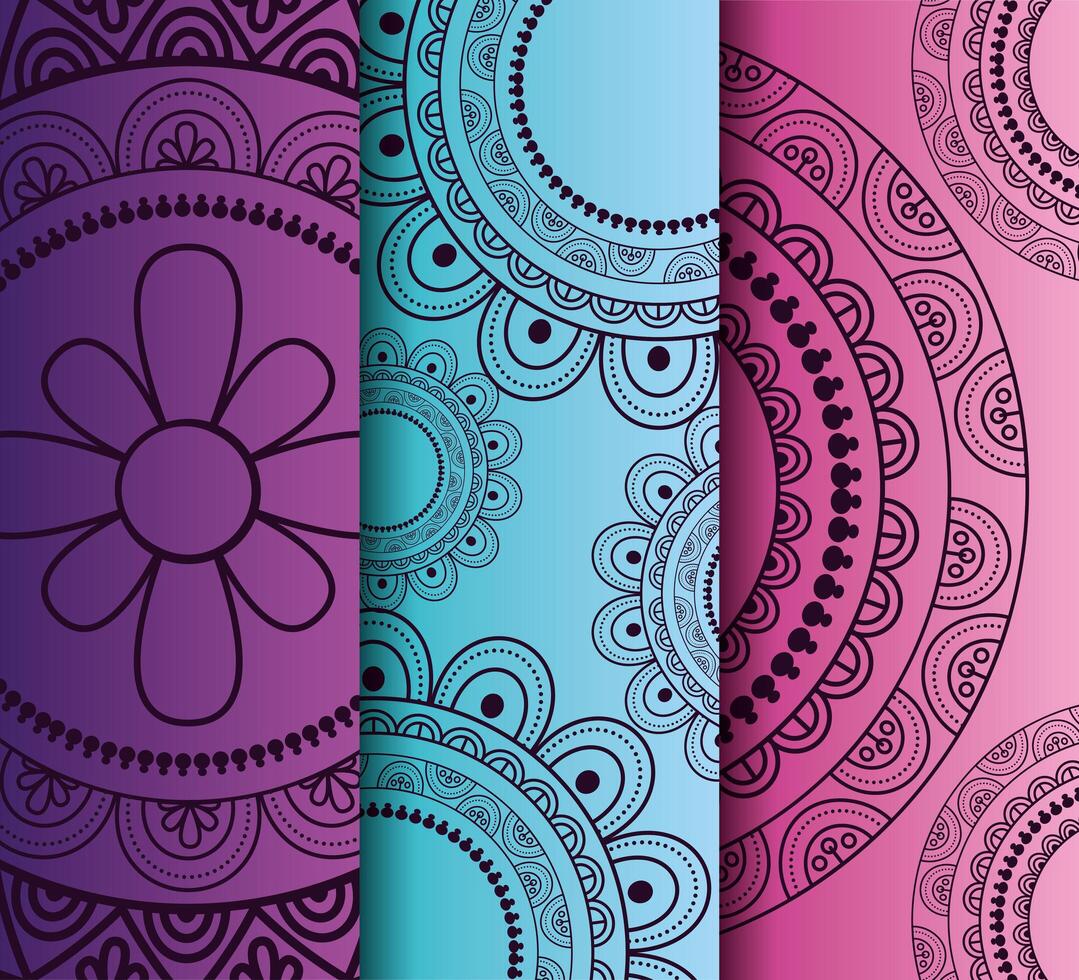 ornamental banner vintage mandala template vector