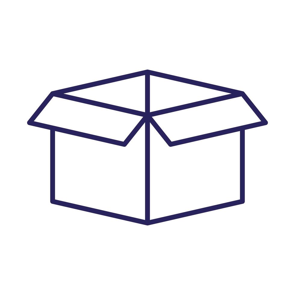 carton box packing isolated icon vector