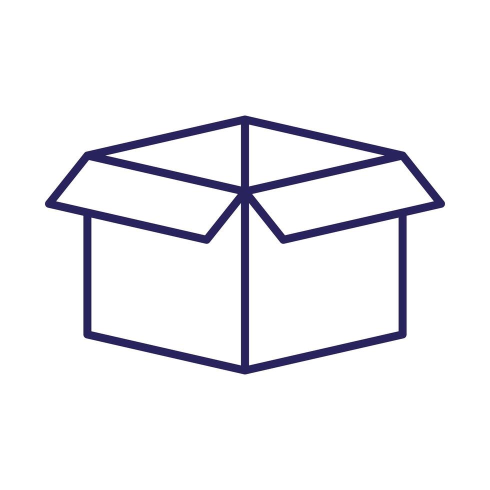 carton box packing isolated icon vector