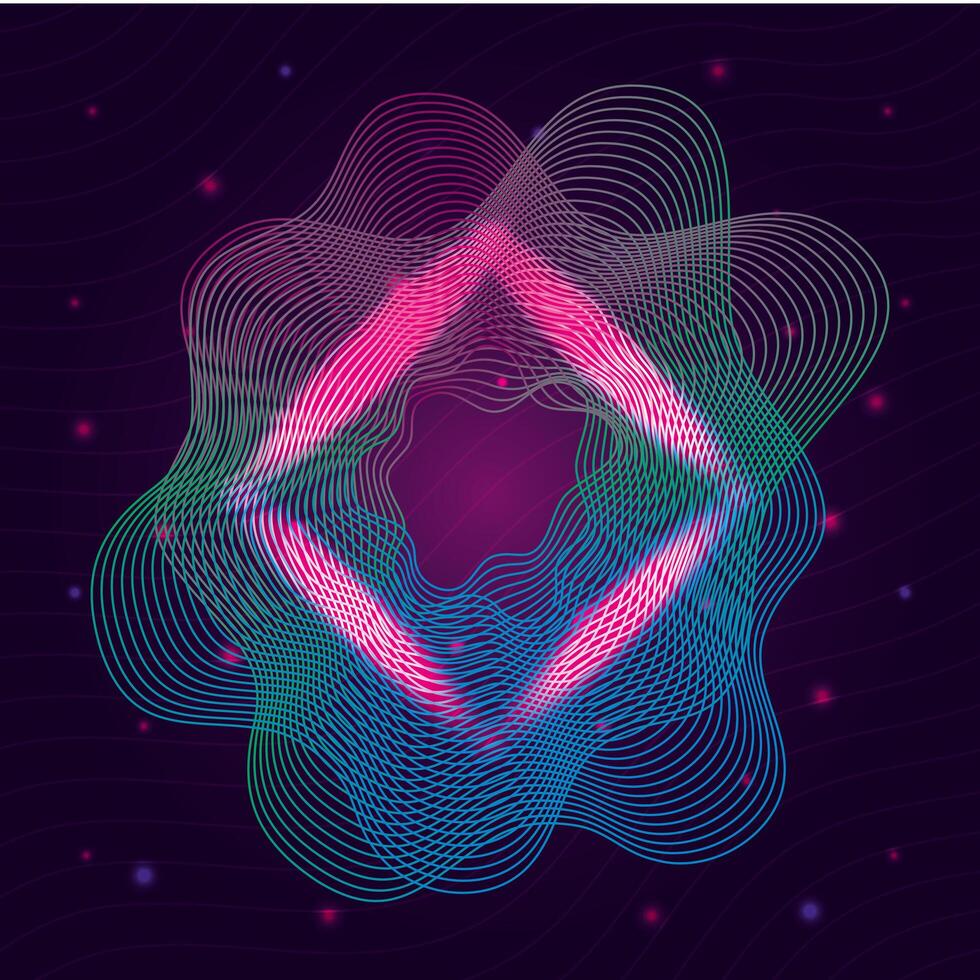 black waves sound blue background vector