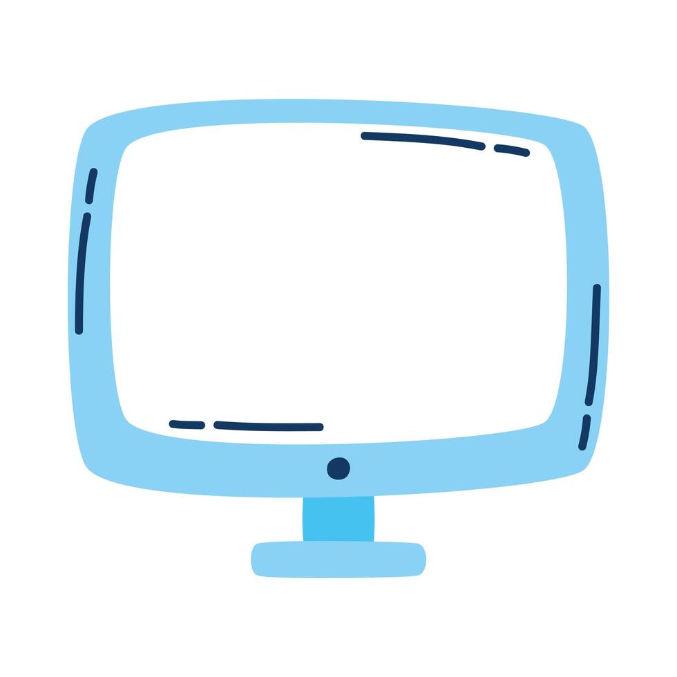 desktop computer monitor isolated icon vector