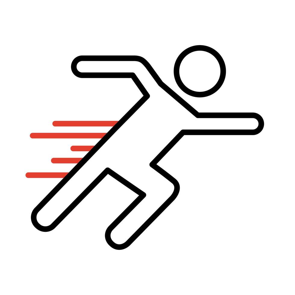 man running speed vector
