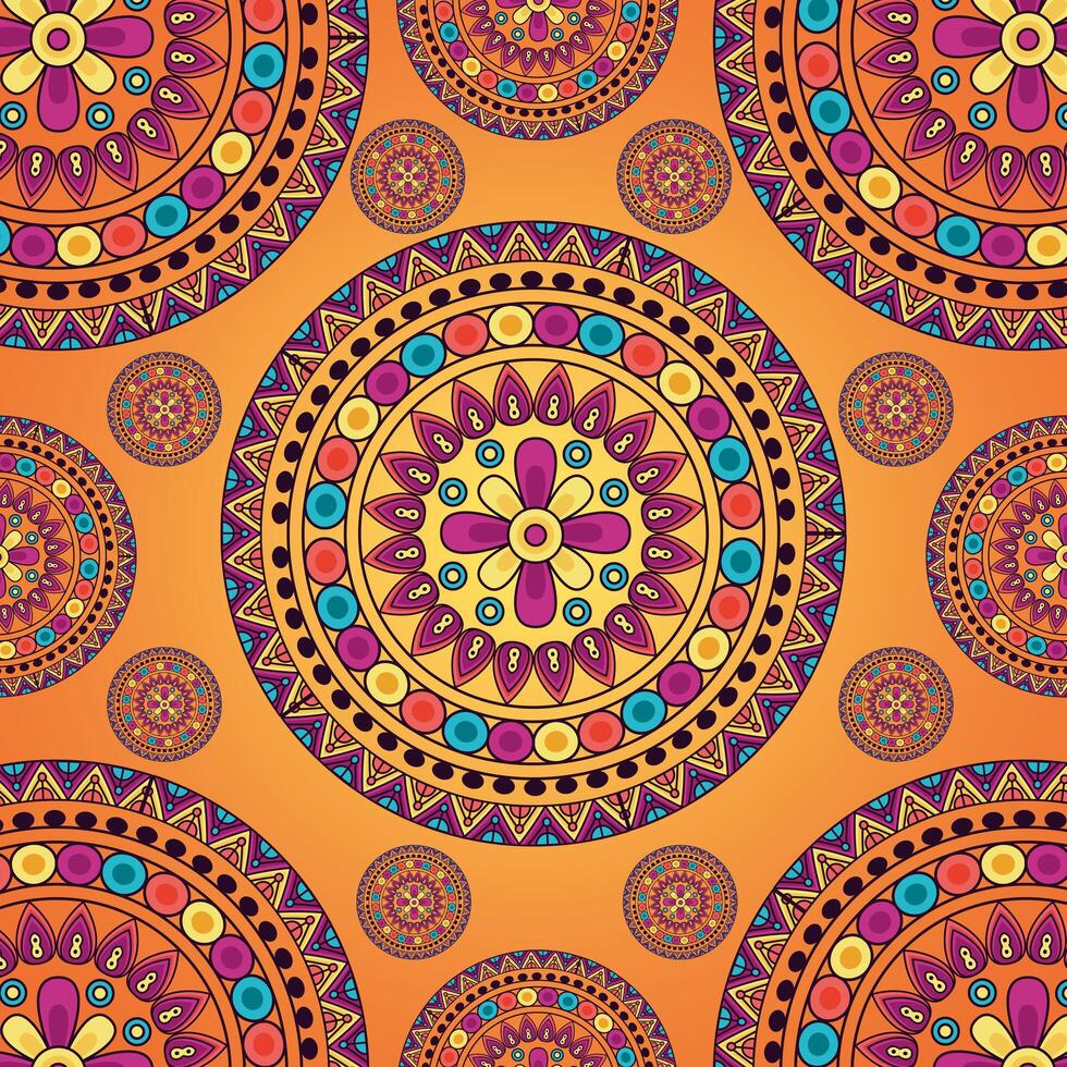 mandala fondo decorativo floral coloreado vector