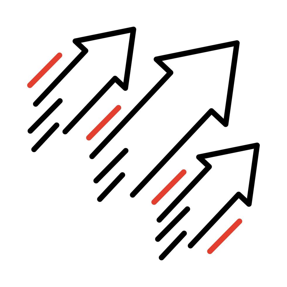 three speed arrows vector