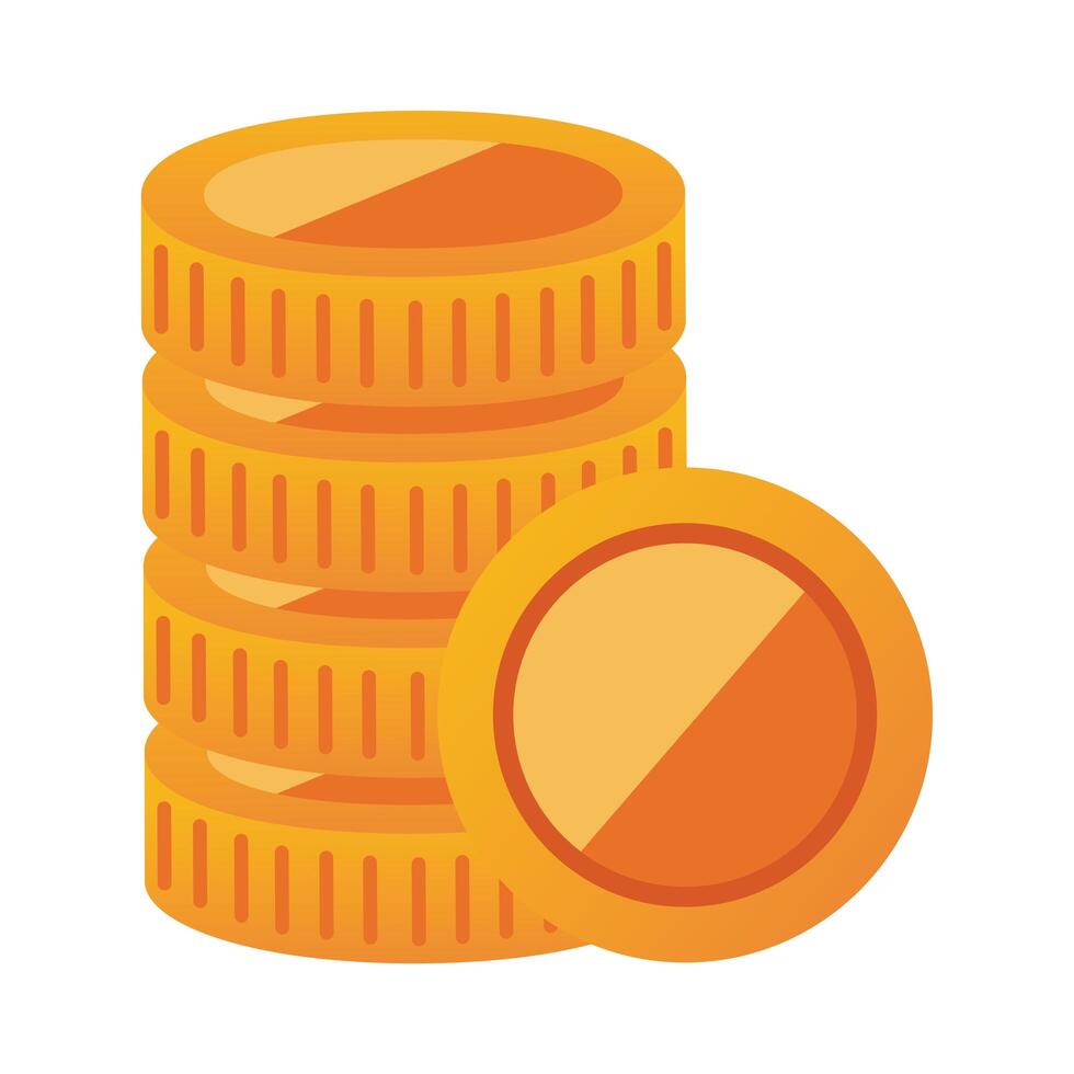 icono de monedas de dinero vector