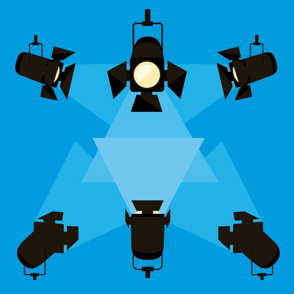 spotlights symbol set vector