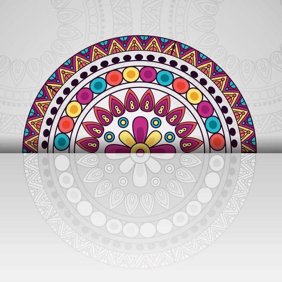 ornamental ethnic banner vintage boho mandala vector