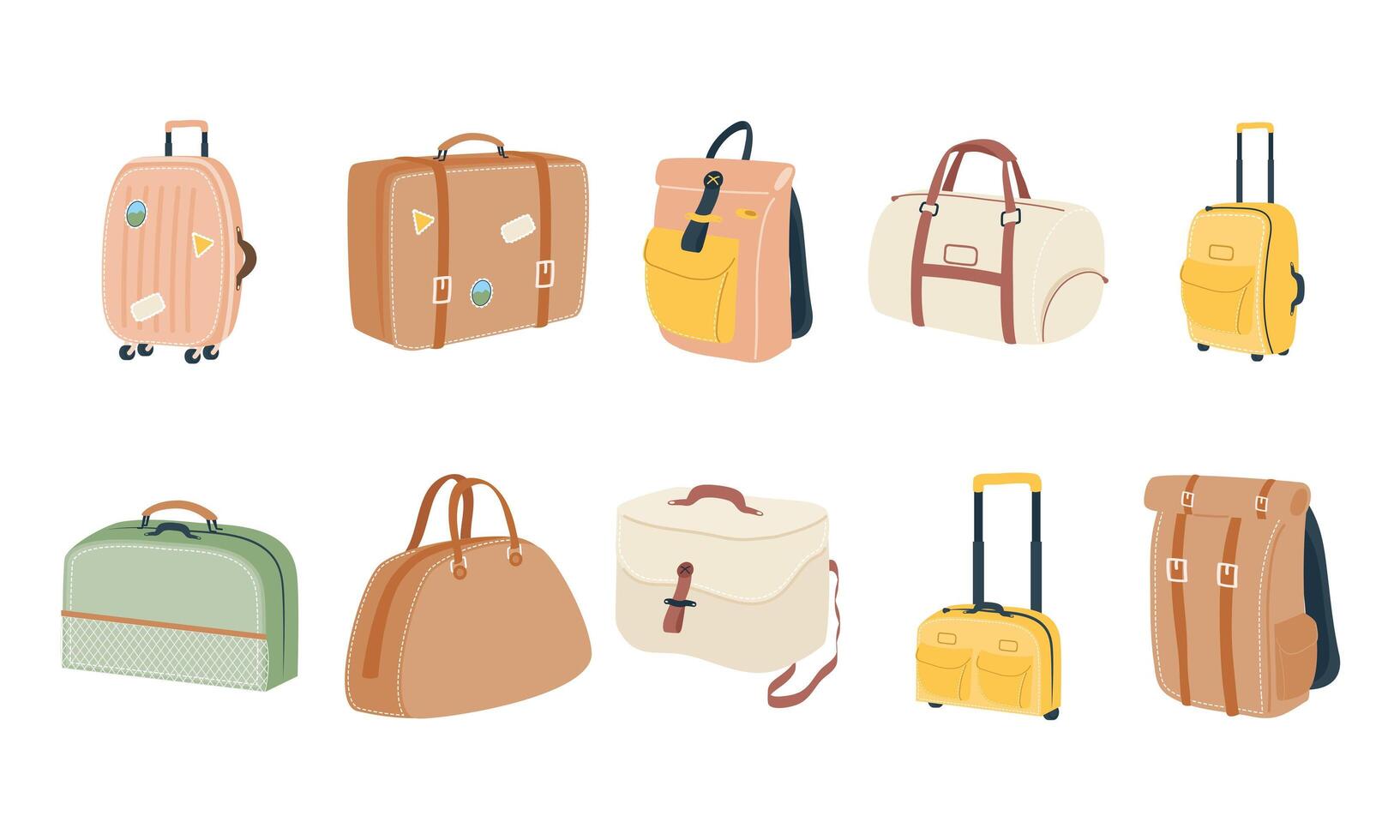 bags symbol collection vector design