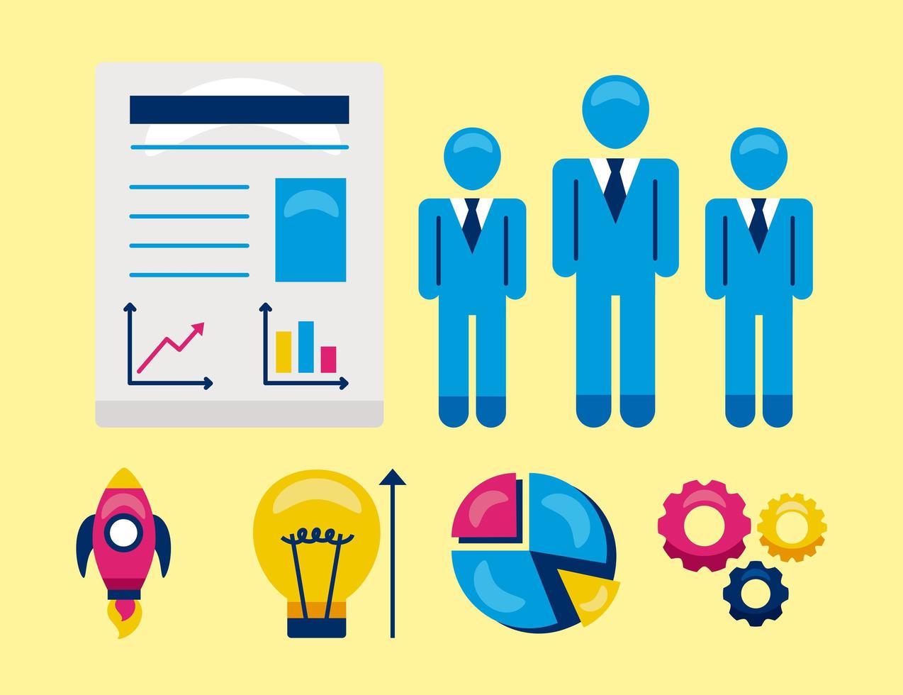 businesspeople and smb icons vector