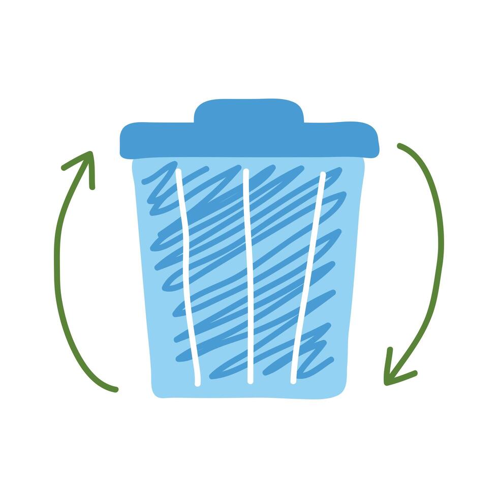 recycle trash icon vector