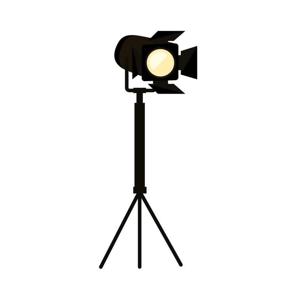 spotlight device in tripod vector