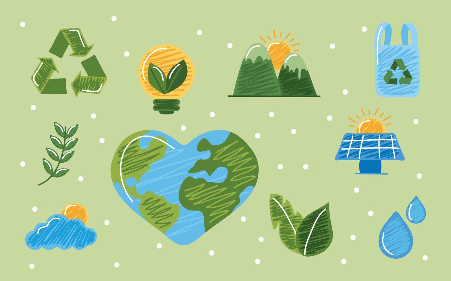 Sustainable symbol set vector