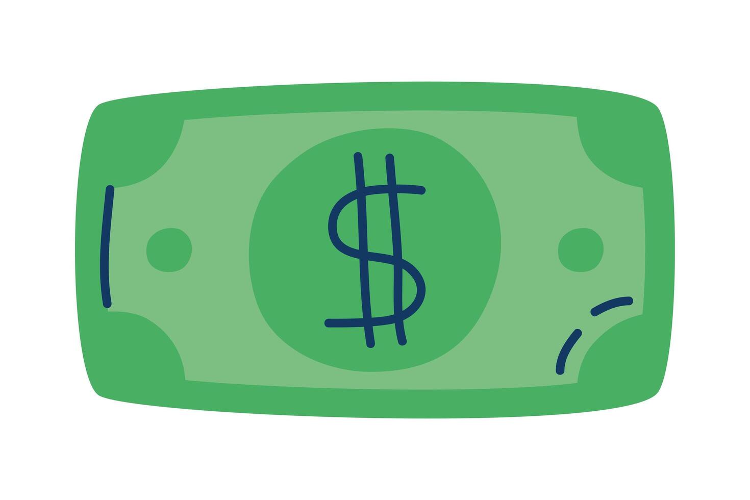 bill money dollar isolated icon vector