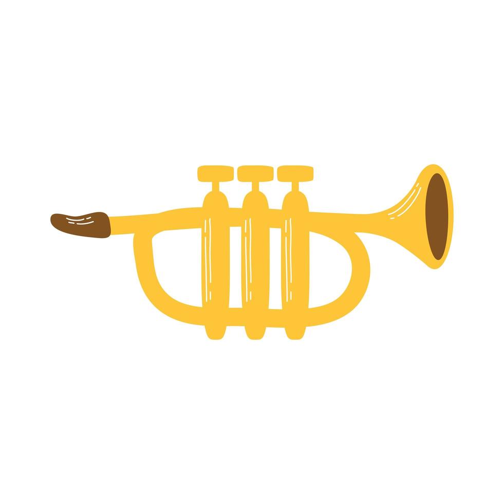 trumpet musical instrument isolated icon vector