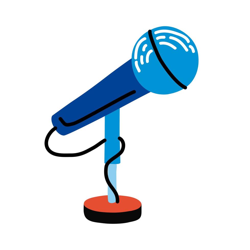 Music microphone icon vector