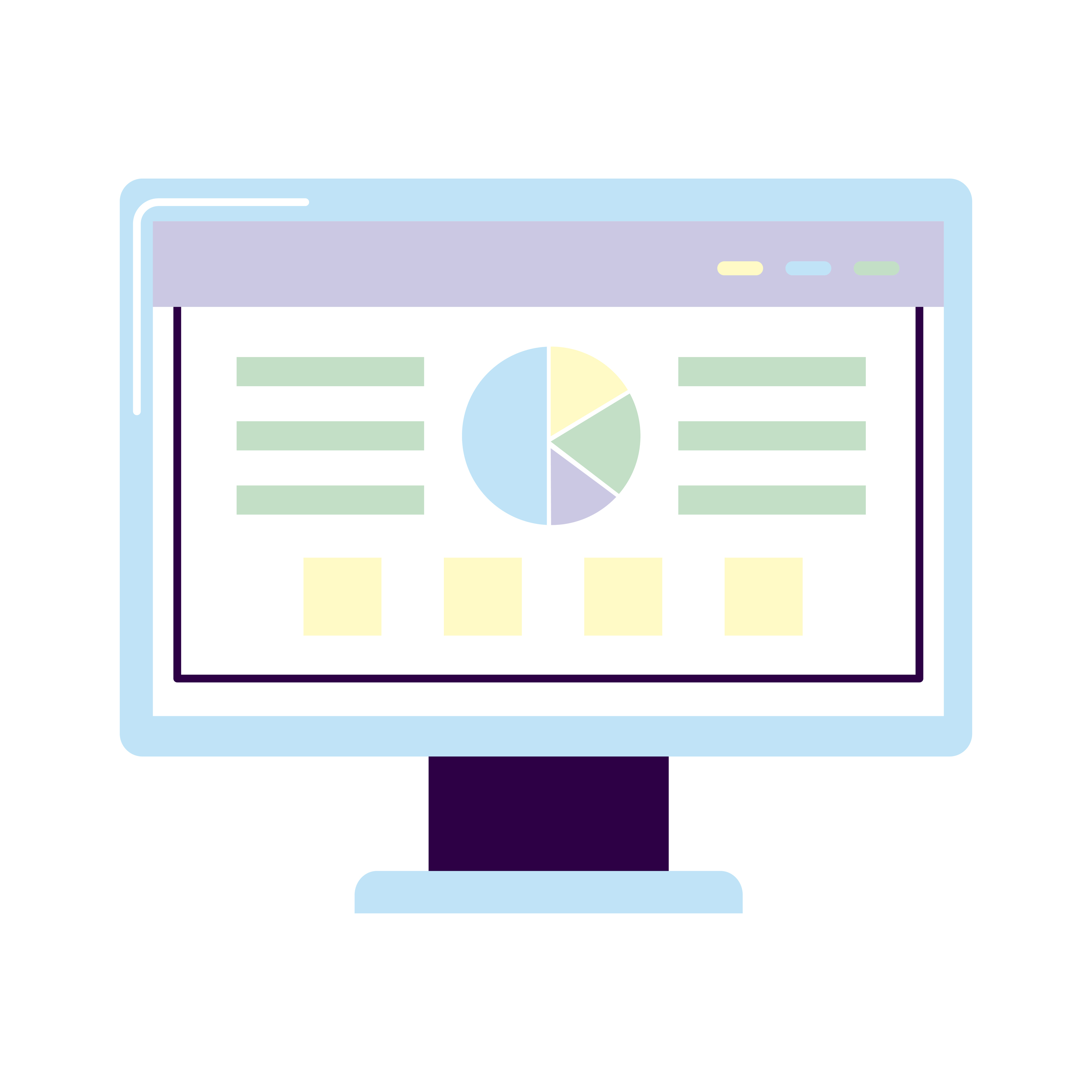 pie chart with data in computer 3889614 Vector Art at Vecteezy