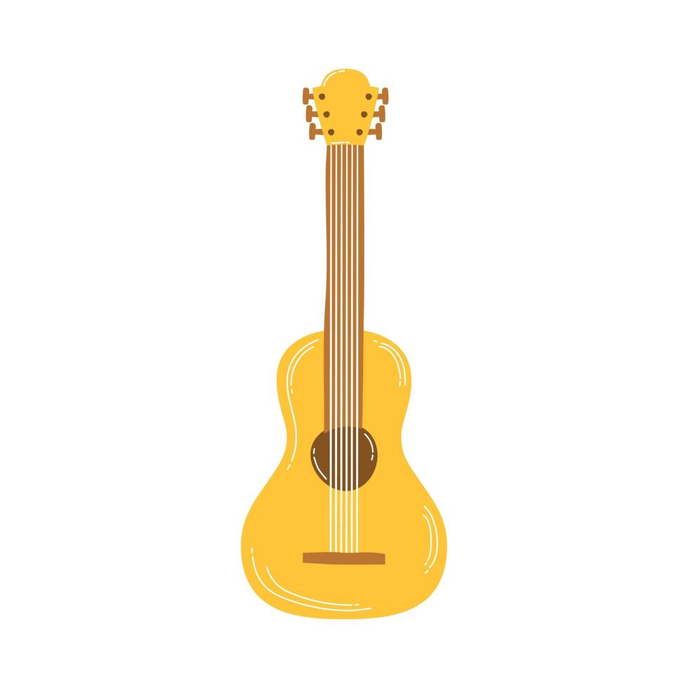 icono decorativo de instrumento musical de guitarra vector