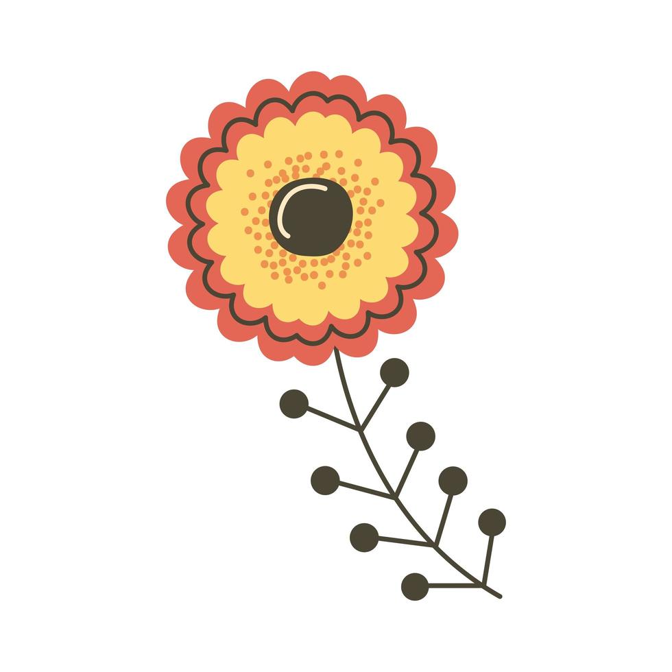 yellow flower garden vector