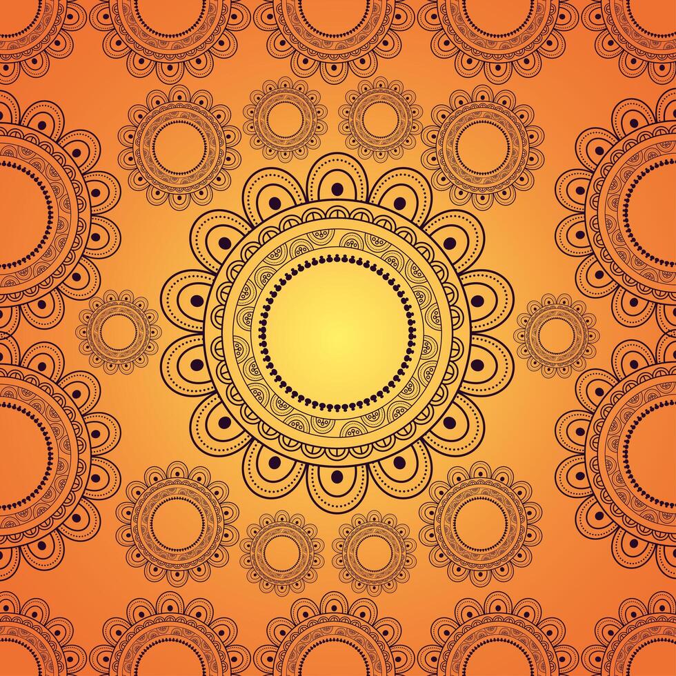 mandala background decorative motif ottoman vector