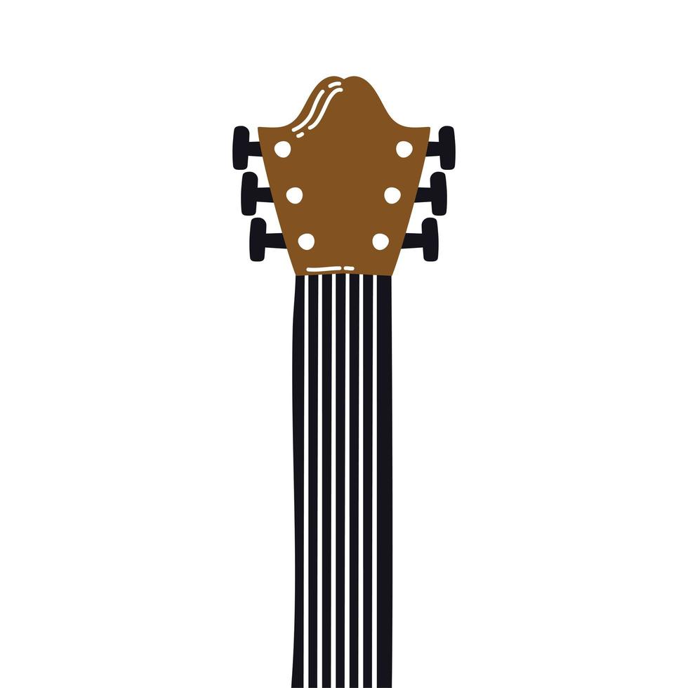 icono decorativo de instrumento musical de guitarra vector