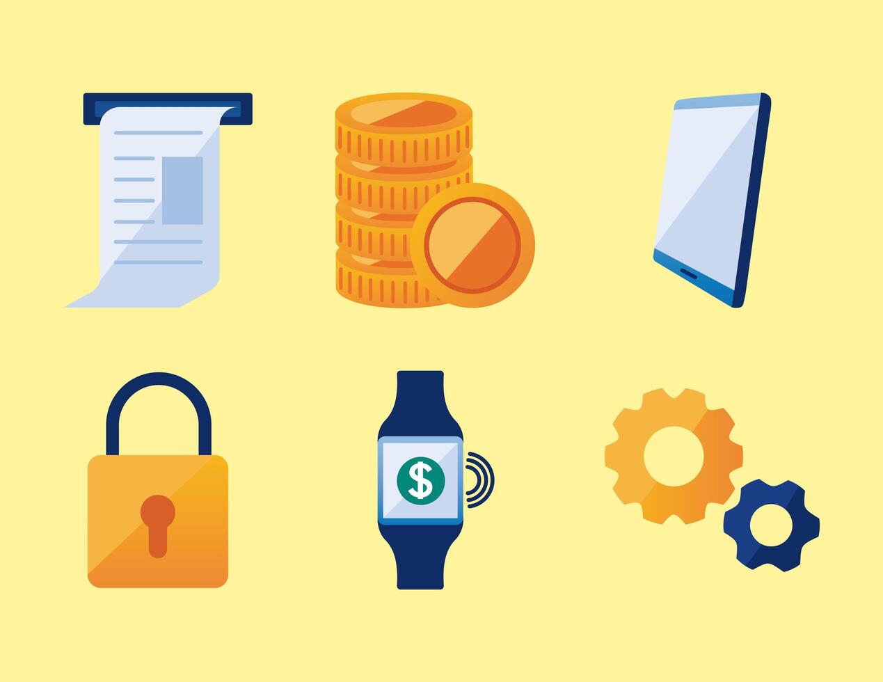 Payment solutions symbol vector