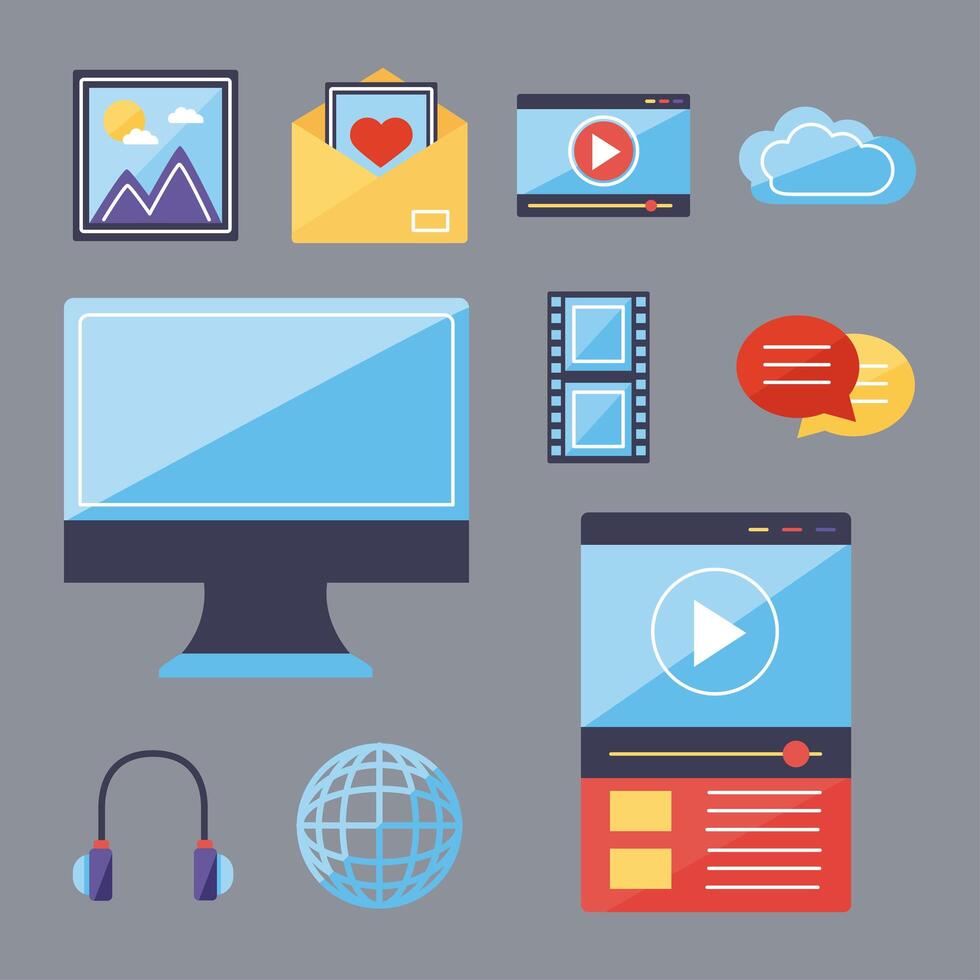 Multimedia content symbol collection vector