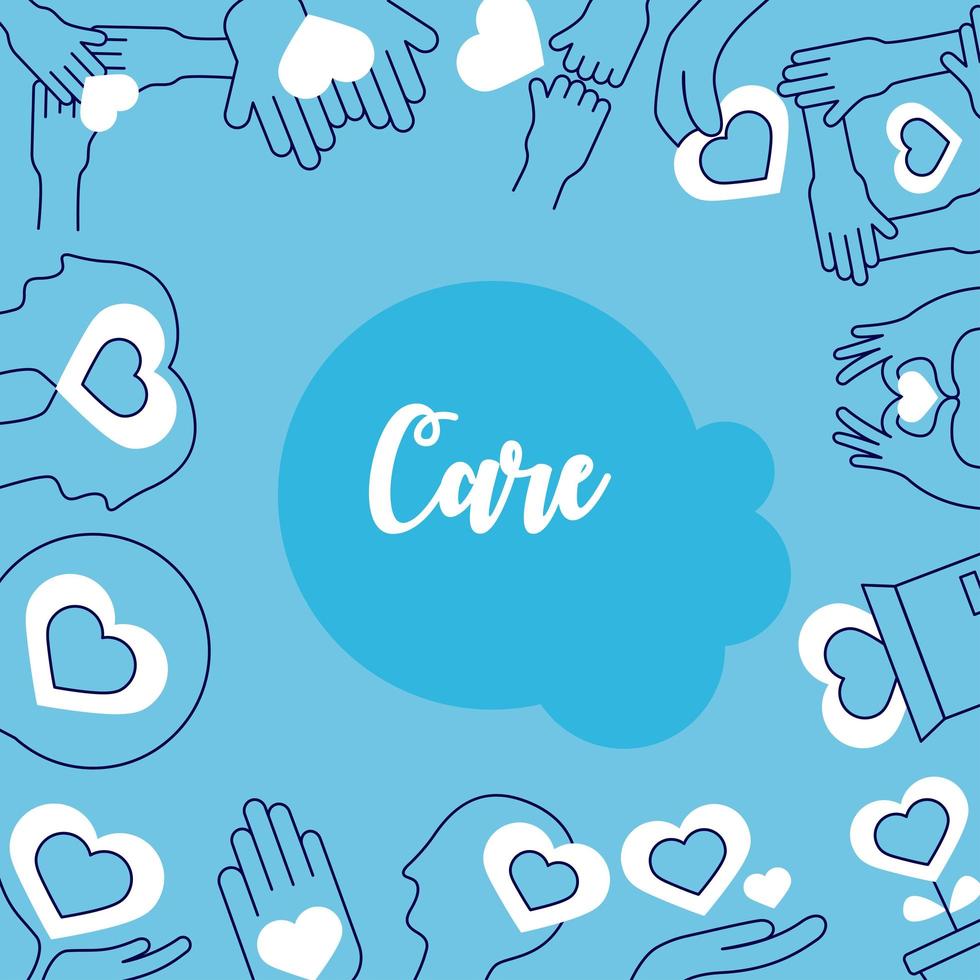 care icon group vector