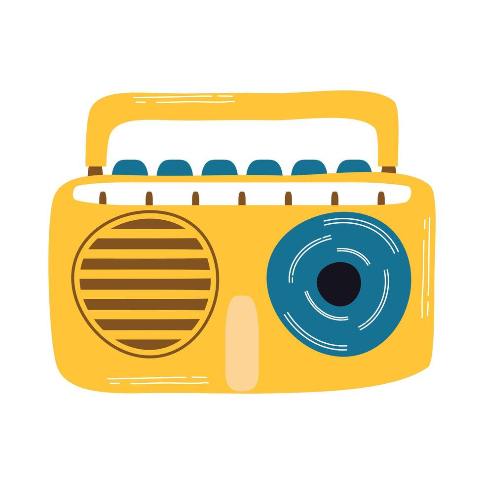 radio music player isolated icon vector