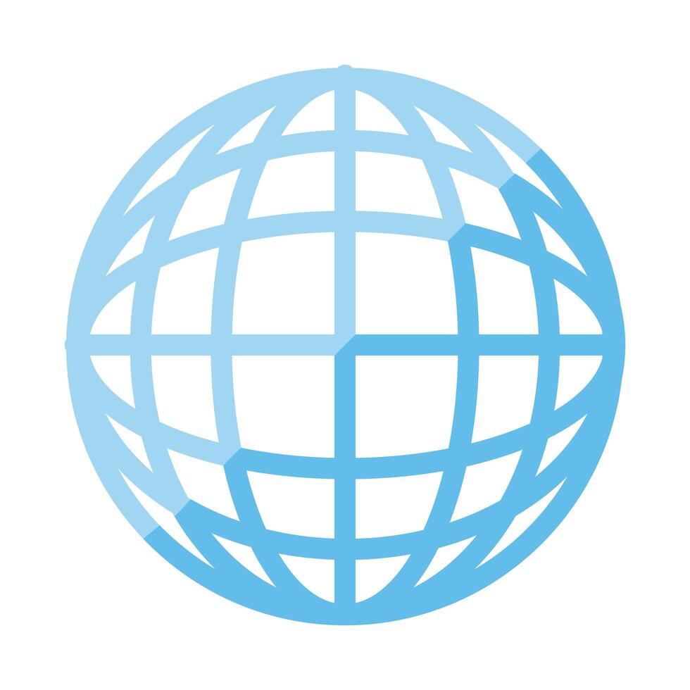 Global sphere icon vector