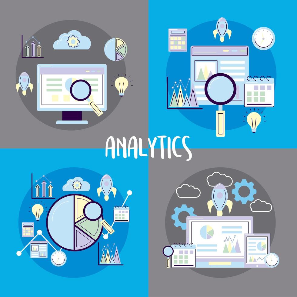 analytics symbol collection vector