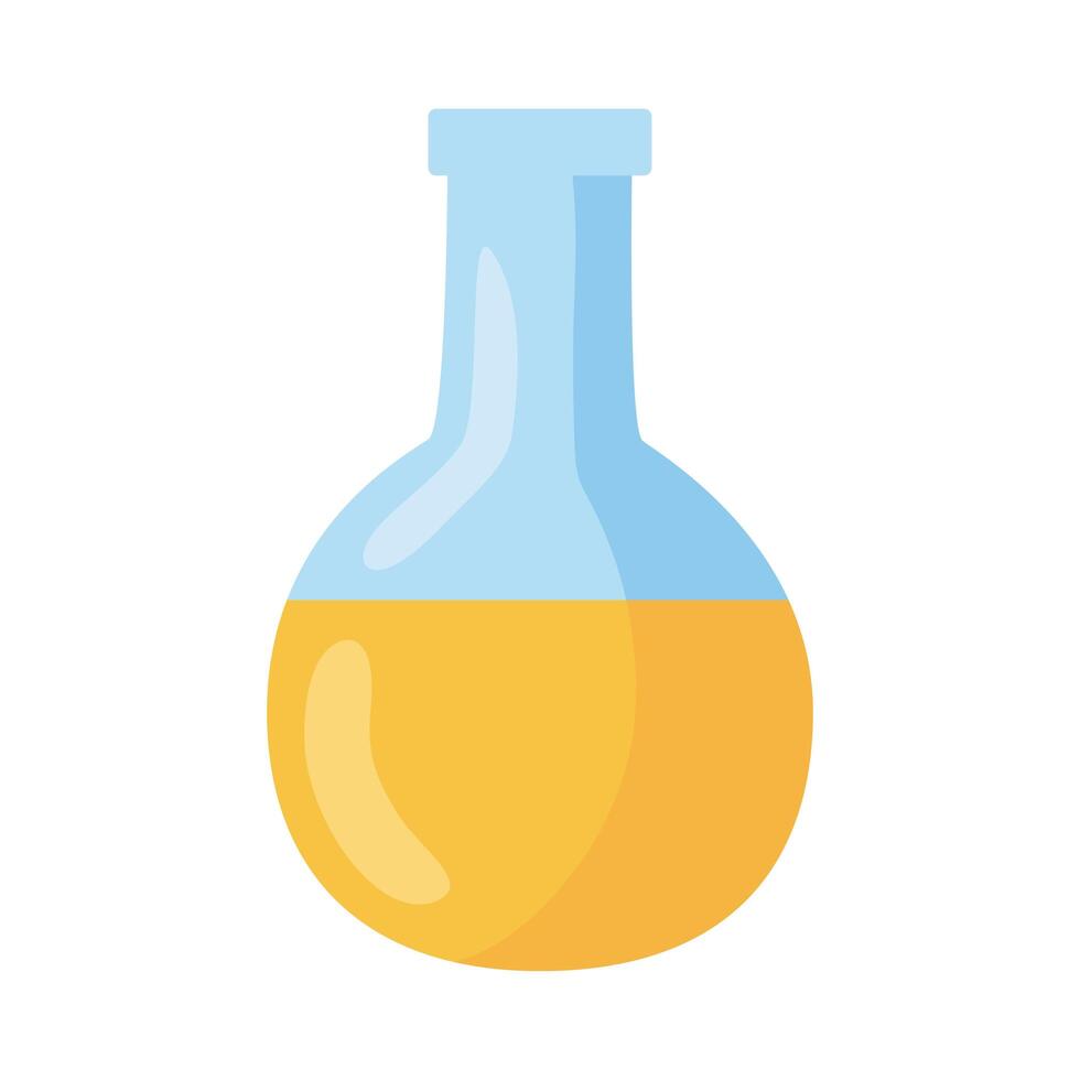 Chemistry flask icon vector