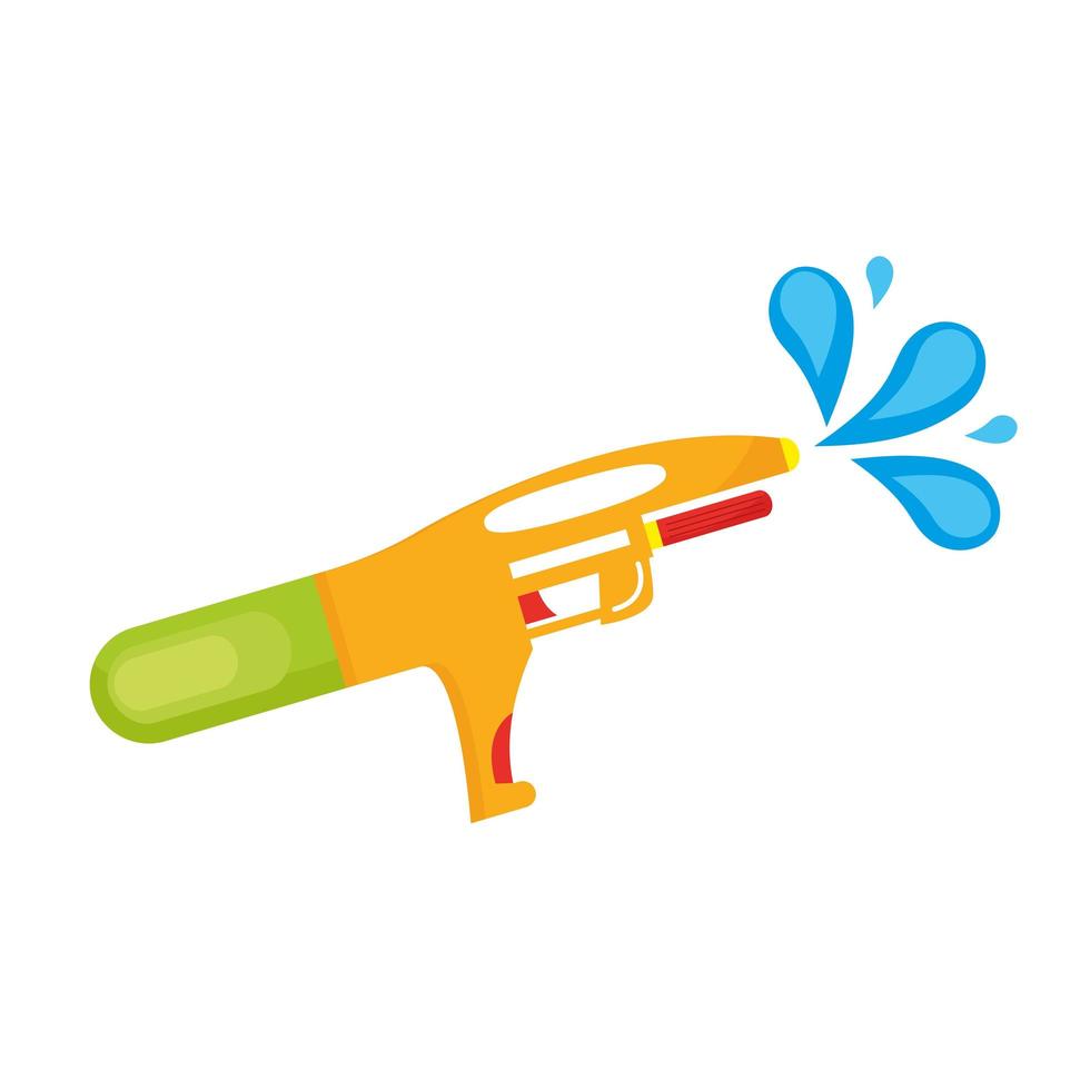 water gun toy isolated icon vector