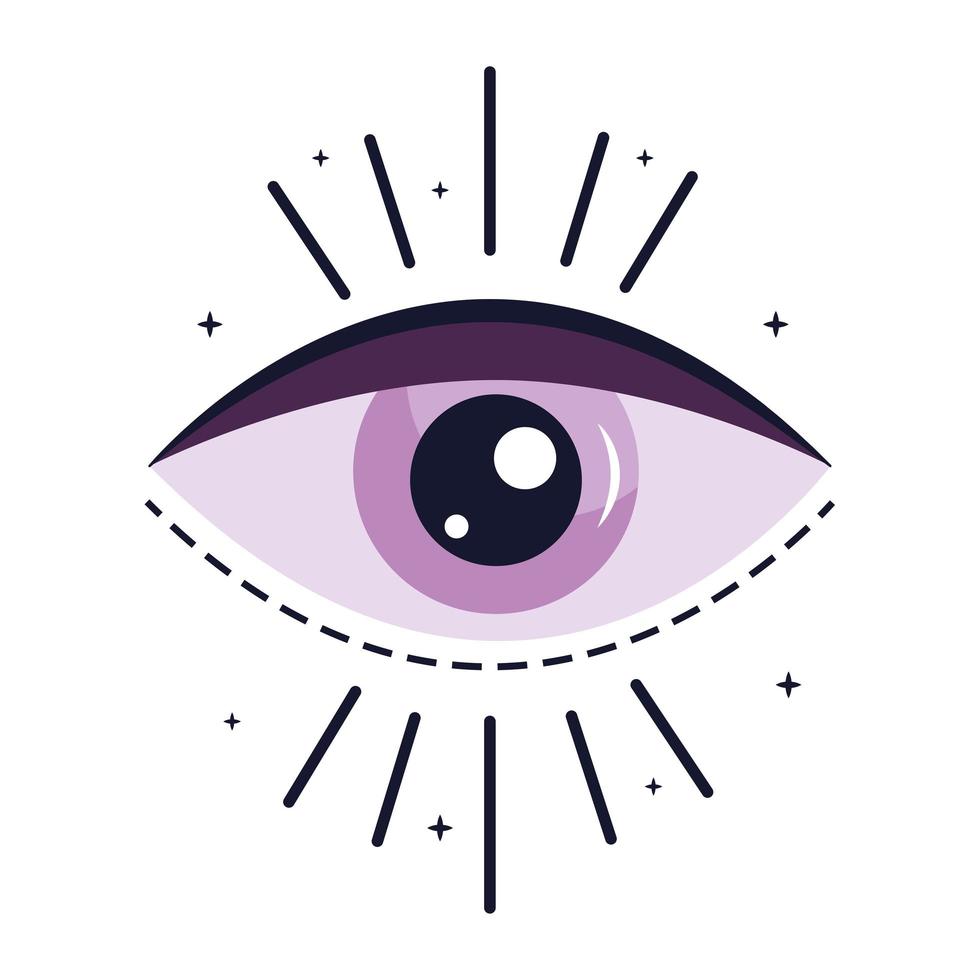 ojo humano esotérico icono aislado vector