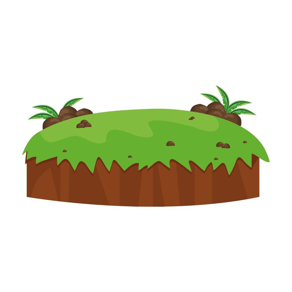 island with grass vector