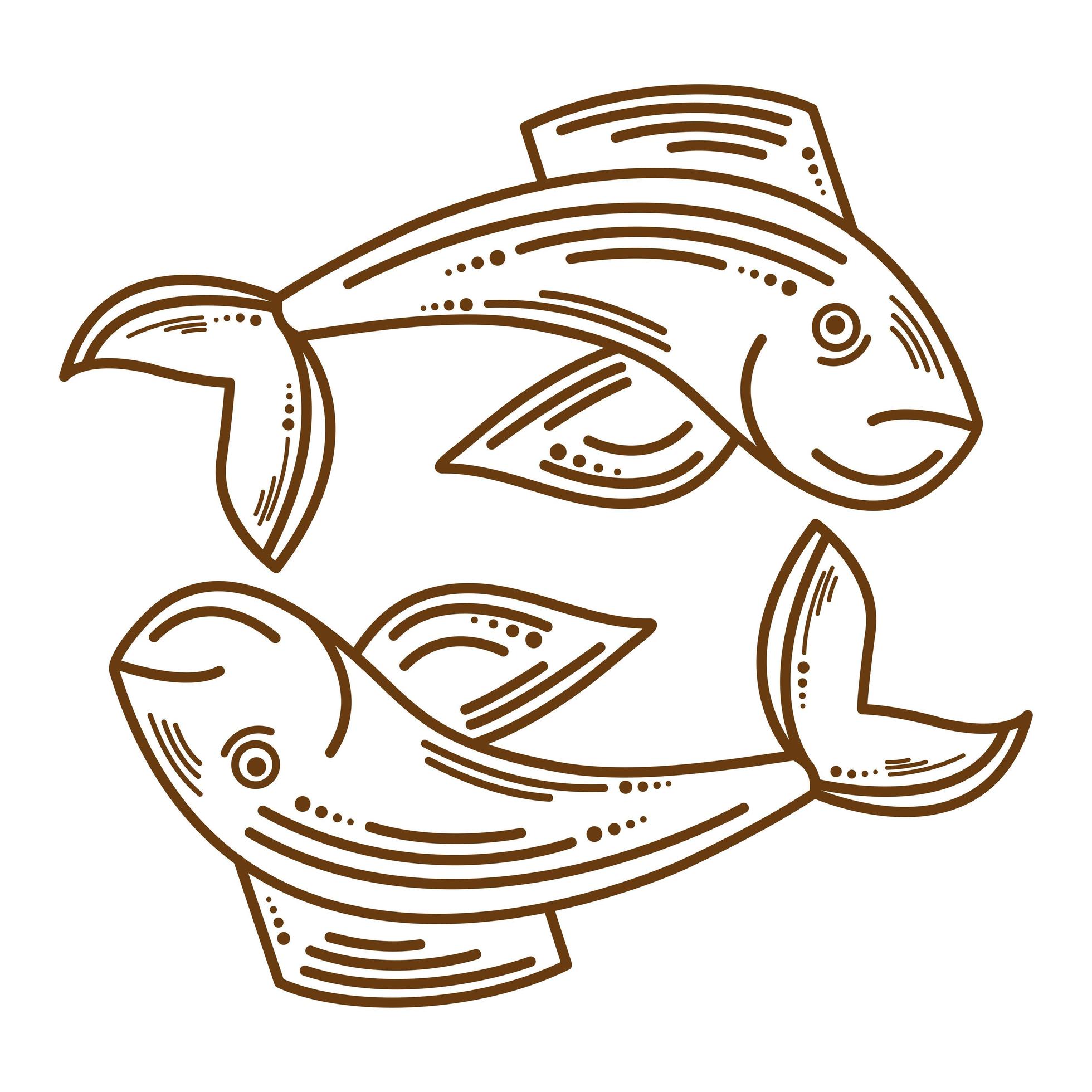 pisces astrology symbol 3896852 Vector Art at Vecteezy
