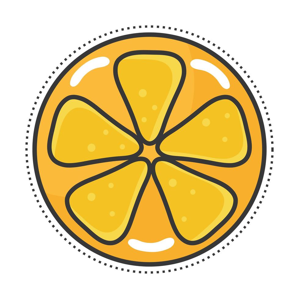 orange half patch vector