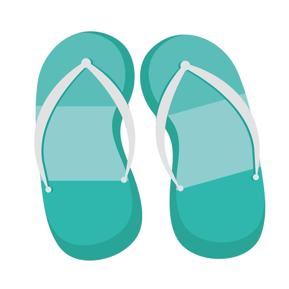Sandalias de verano accesorio icono aislado vector